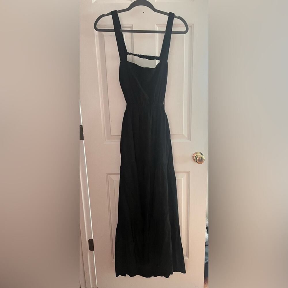 Abercrombie Black Backless Cutout Maxi Dress NWT
